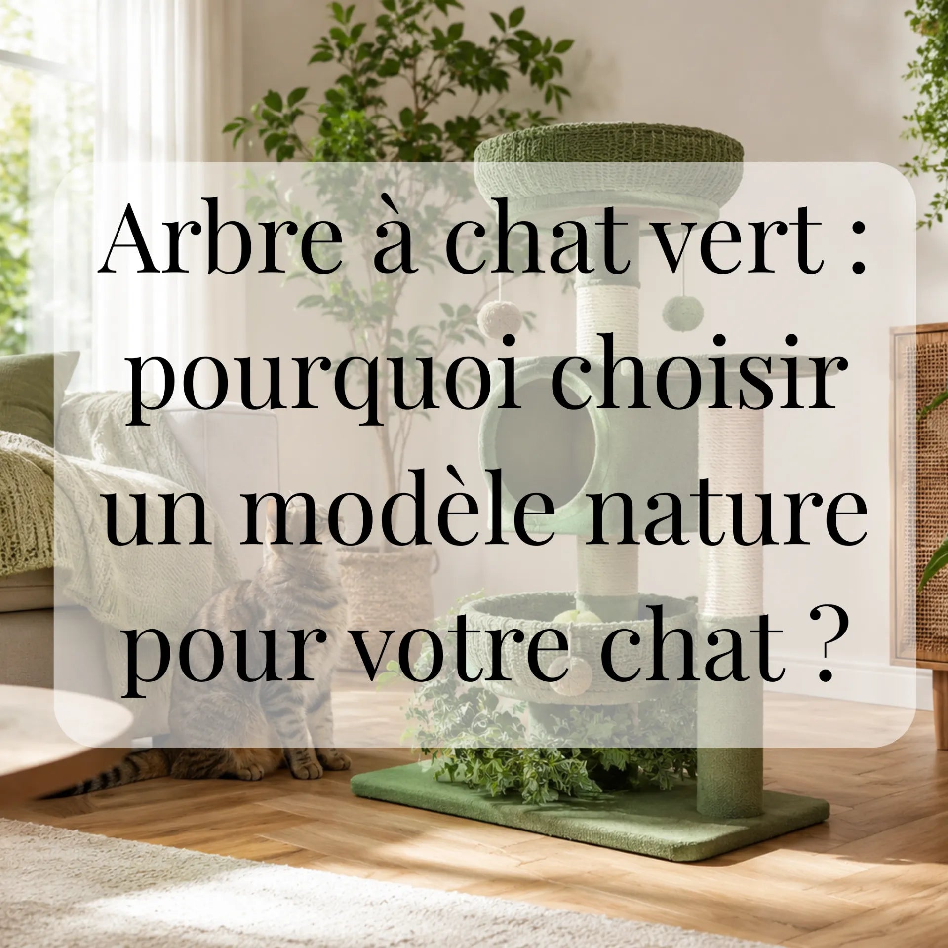 Arbre à chat vert : pourquoi choisir un modèle nature pour votre chat ? CATIUM