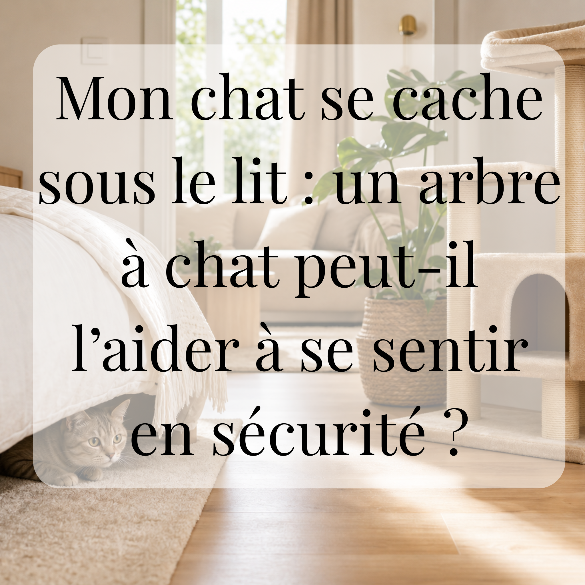 Mon chat se cache sous le lit : un arbre à chat peut-il l’aider à se sentir en sécurité ?