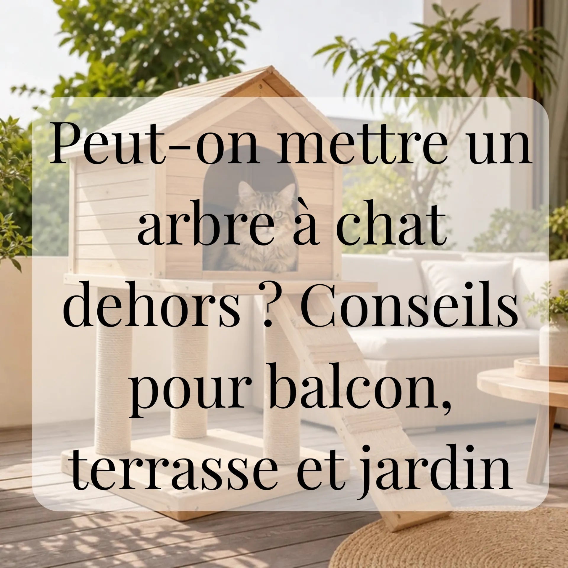 Peut-on mettre un arbre à chat dehors ? Conseils pour balcon, terrasse et jardin CATIUM