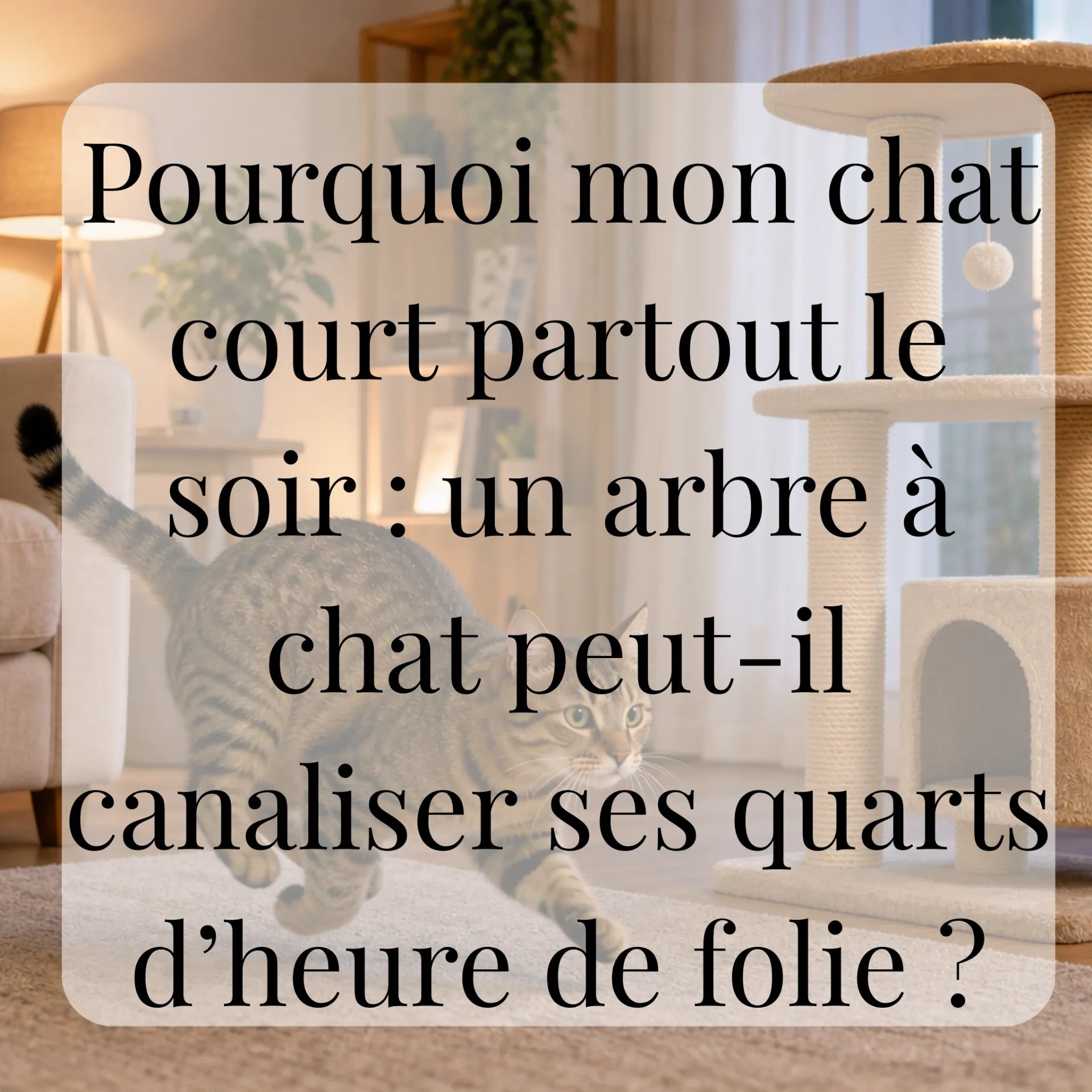 Pourquoi mon chat court partout le soir : un arbre à chat peut-il canaliser ses quarts d’heure de folie ?