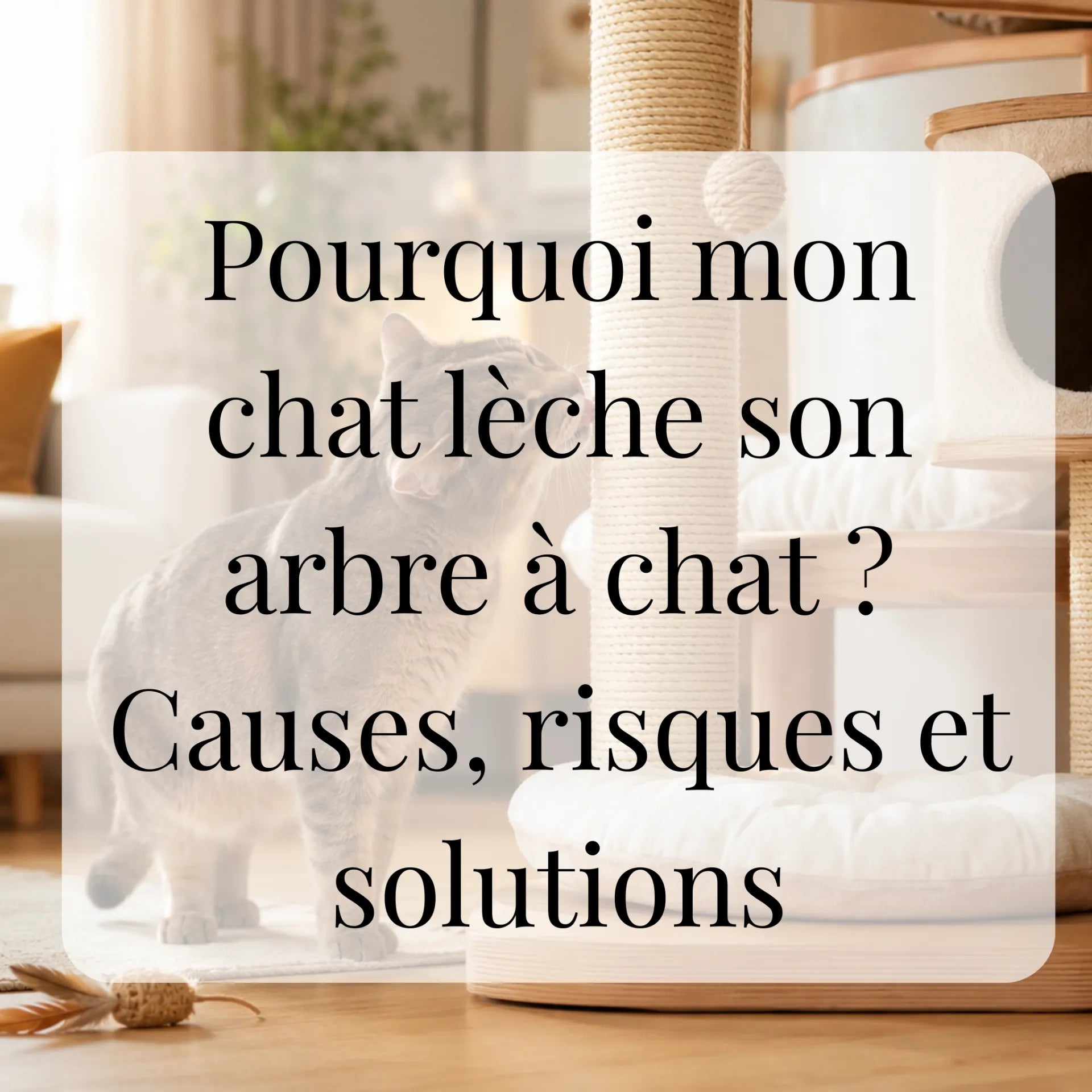 Pourquoi mon chat lèche son arbre à chat ? Causes, risques et solutions CATIUM
