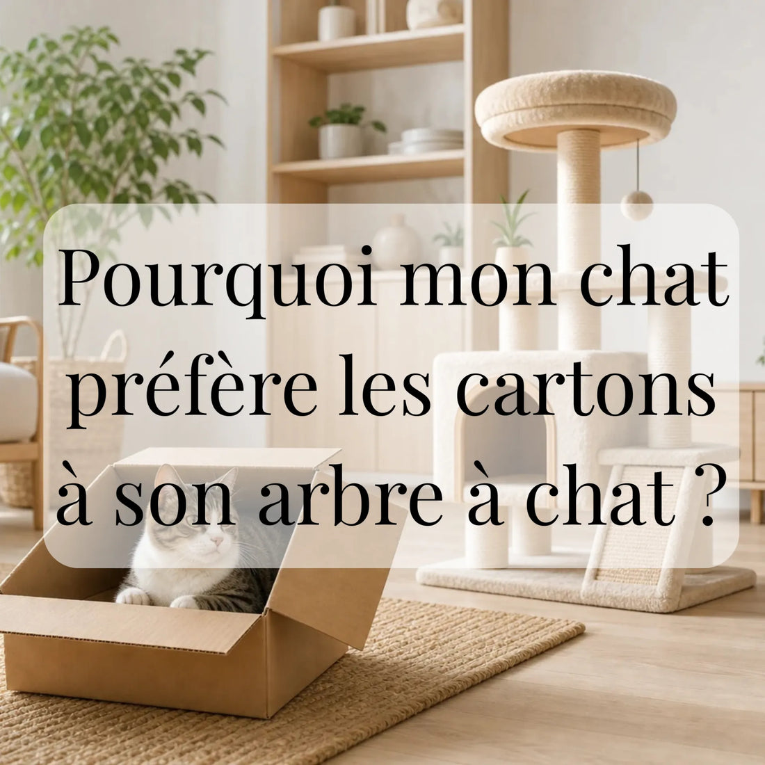 Pourquoi mon chat préfère les cartons à son arbre à chat ?