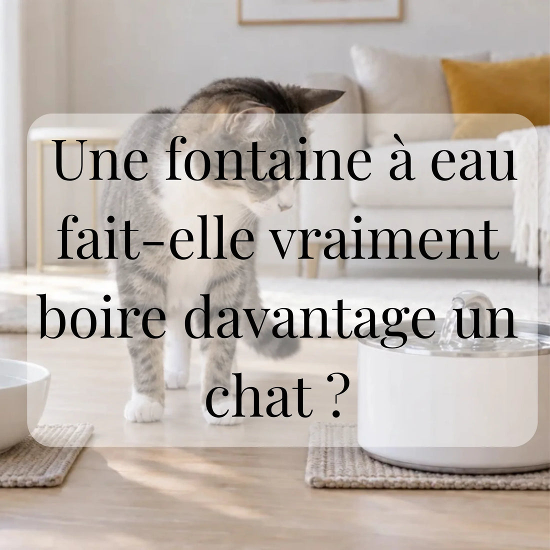 Une fontaine à eau fait-elle vraiment boire davantage un chat ? CATIUM