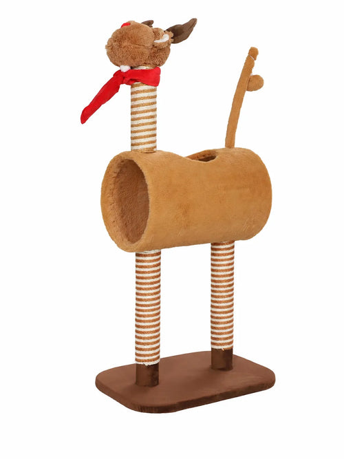 Arbre à Chat Cerf 98 cm avec Niche et Balle