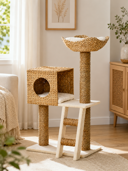 Arbre à Chat Design avec Coussin et Échelle interieur