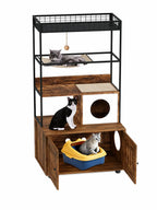 Arbre à Chat Litière Bois avec Hamac 152 cm