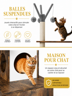 Arbre à Chat Litière avec Perchoirs et Jouets-caracteristique1