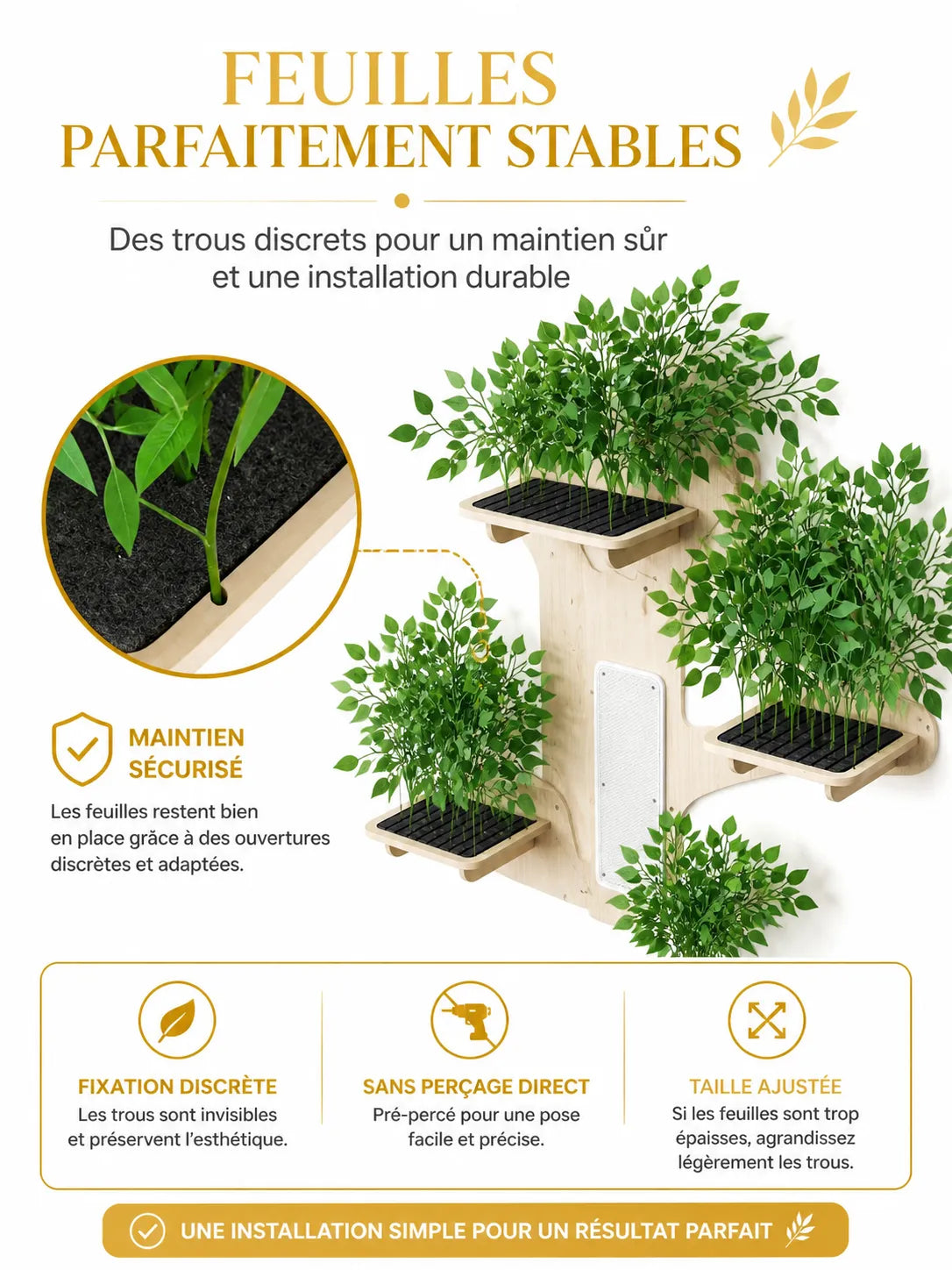 Arbre à Chat Mural Bois 3 Niveaux 155 × 210 cm-Pinéor- Caracteristique 2