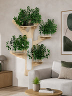 Arbre à Chat Mural Bois 3 Niveaux 155 × 210 cm-Pinéor- Interieur