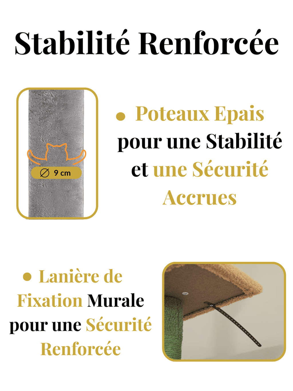Arbre_a_Chat_210-274_cm_Ajustable_avec_Condo_et_Griffoirs_Caracteristique_2  | Catium