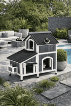 Maison Extérieure pour Chat 2 Niveaux avec Fenêtres | Florvian