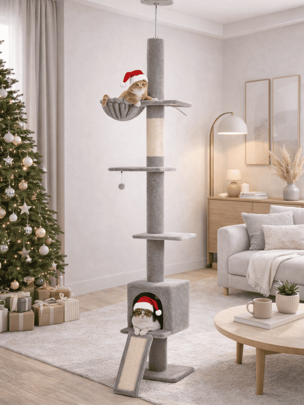 Arbre_a_Chat_Gris_210-274_cm_Ajustable_avec_Condo_et_Griffoirs_Interieur