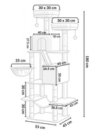 Arbre_a_Chat_Paradise_XXL_Dimensions