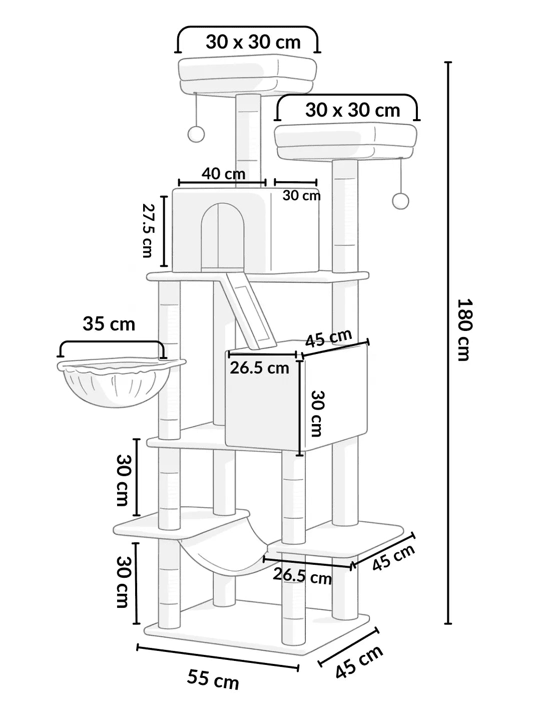 Arbre_a_Chat_Paradise_XXL_Dimensions