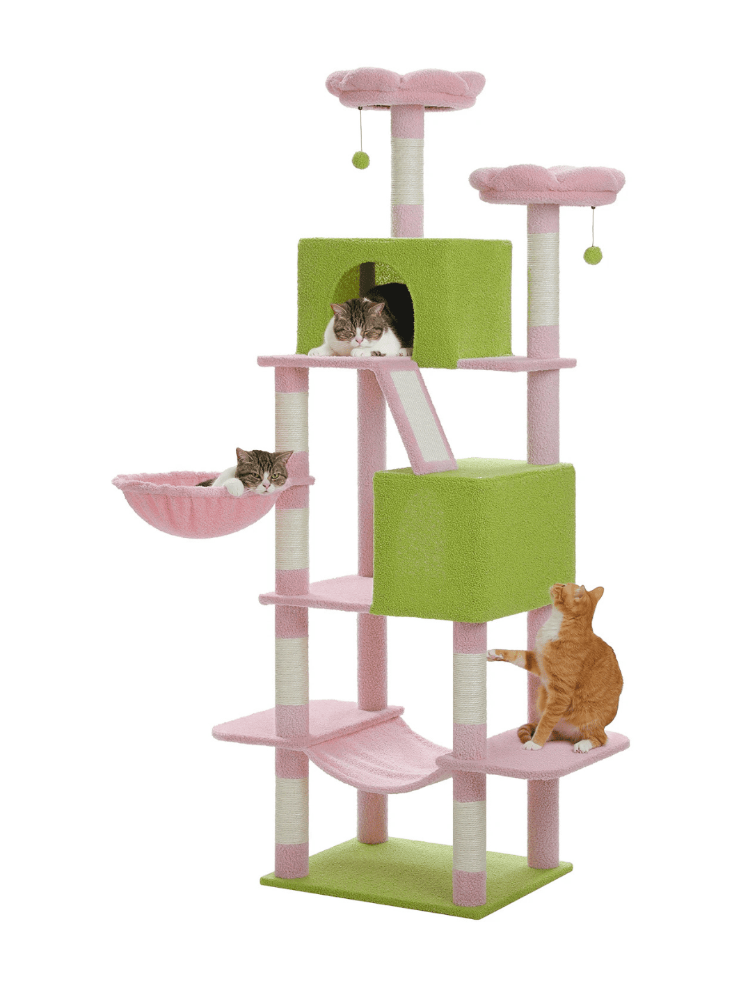 Arbre_a_Chat_Paradise_XXL_Rose_et_Vert