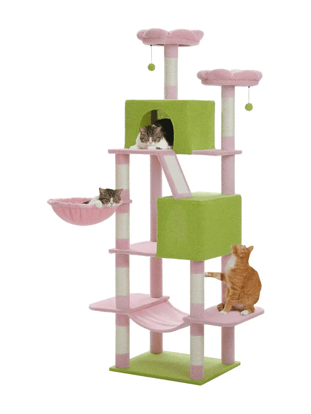 Arbre_a_Chat_Paradise_XXL_Rose_et_Vert