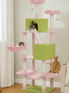 Arbre_a_Chat_Paradise_XXL_Rose_et_Vert_Interieur
