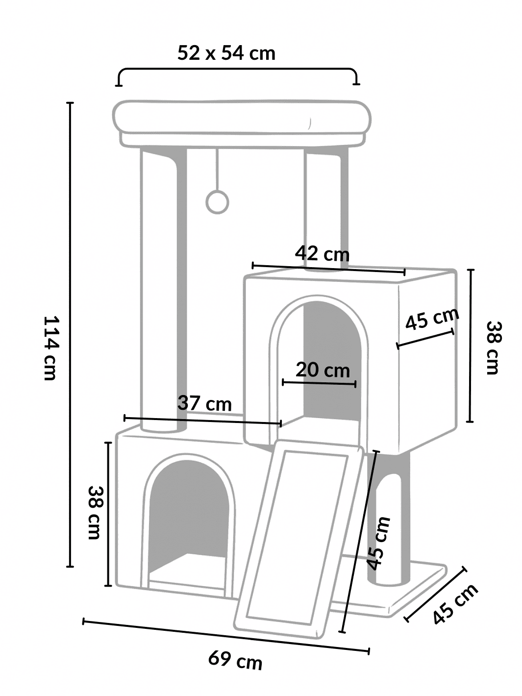 Arbre_a_Chat_Petit_Appartement_Dimensions