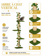 Arbre a Chat Plafond Vert 242 cm avec Hamac-caracterstique1