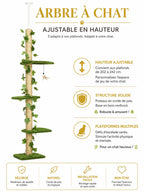 Arbre a Chat Plafond Vert 242 cm avec Hamac-caracterstique4