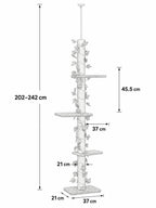 Arbre a Chat Plafond Vert 242 cm avec Hamac-dimensions