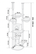 Arbre_a_Chat_Reglable_XXL_avec_Tours_et_Griffoirs_en_Sisal_Dimensions