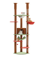 Arbre à Chat Réglable XXL avec Tours et Griffoirs en Sisal Marron - Félinara