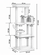 Arbre_a_Chat_Vert_143_cm_Style_Cactus_avec_Condo_et_Hamac_Dimensions