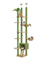 Arbre_a_Chat_Vert_230_255_cm_Style_Cactus_avec_Condo_et_Hamac - Cactélia - Catium