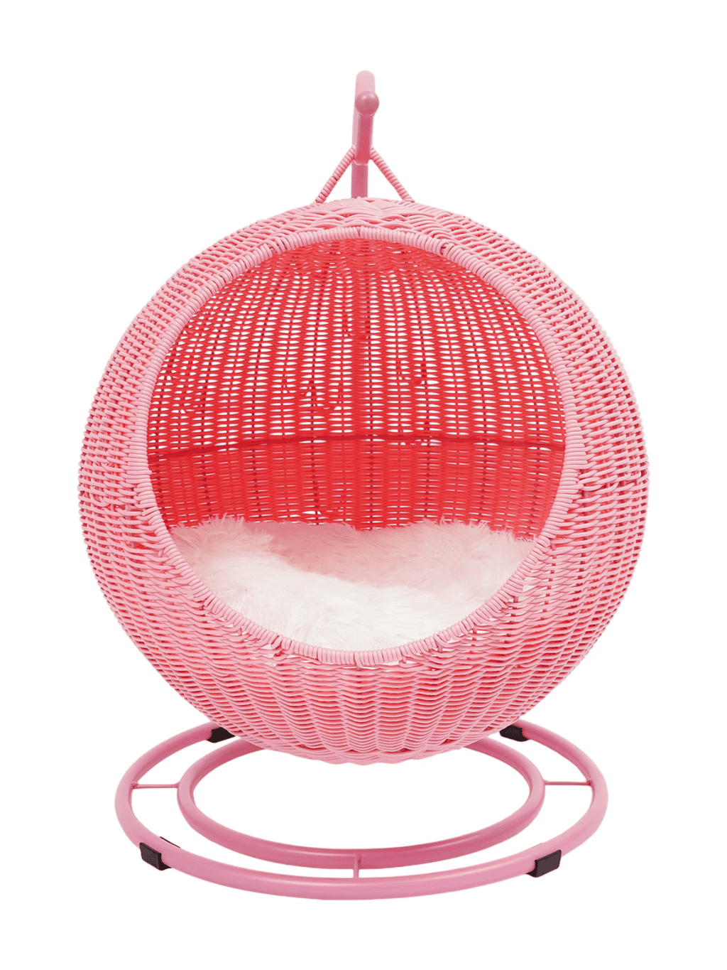 Balancoire_Chat_sur_Pied_Rose_en_Rotin_PP_Face_Rosavera