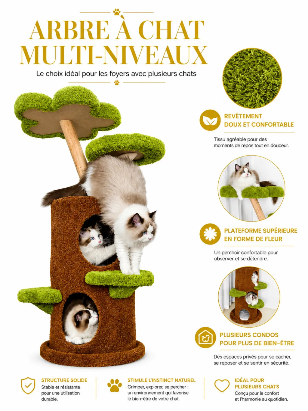 Grand_Arbre_Chat_Vert_et_Marron_avec_Plateforme_Fleur-caracteristique1