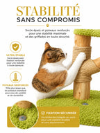 Grand Arbre a Chat Marron 136 cm avec 4 Niches - caracteristique1