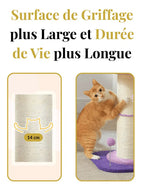 Griffoir fleur pour chat avec poteaux doubles en sisal Caractéristique 1 - CATIUM
