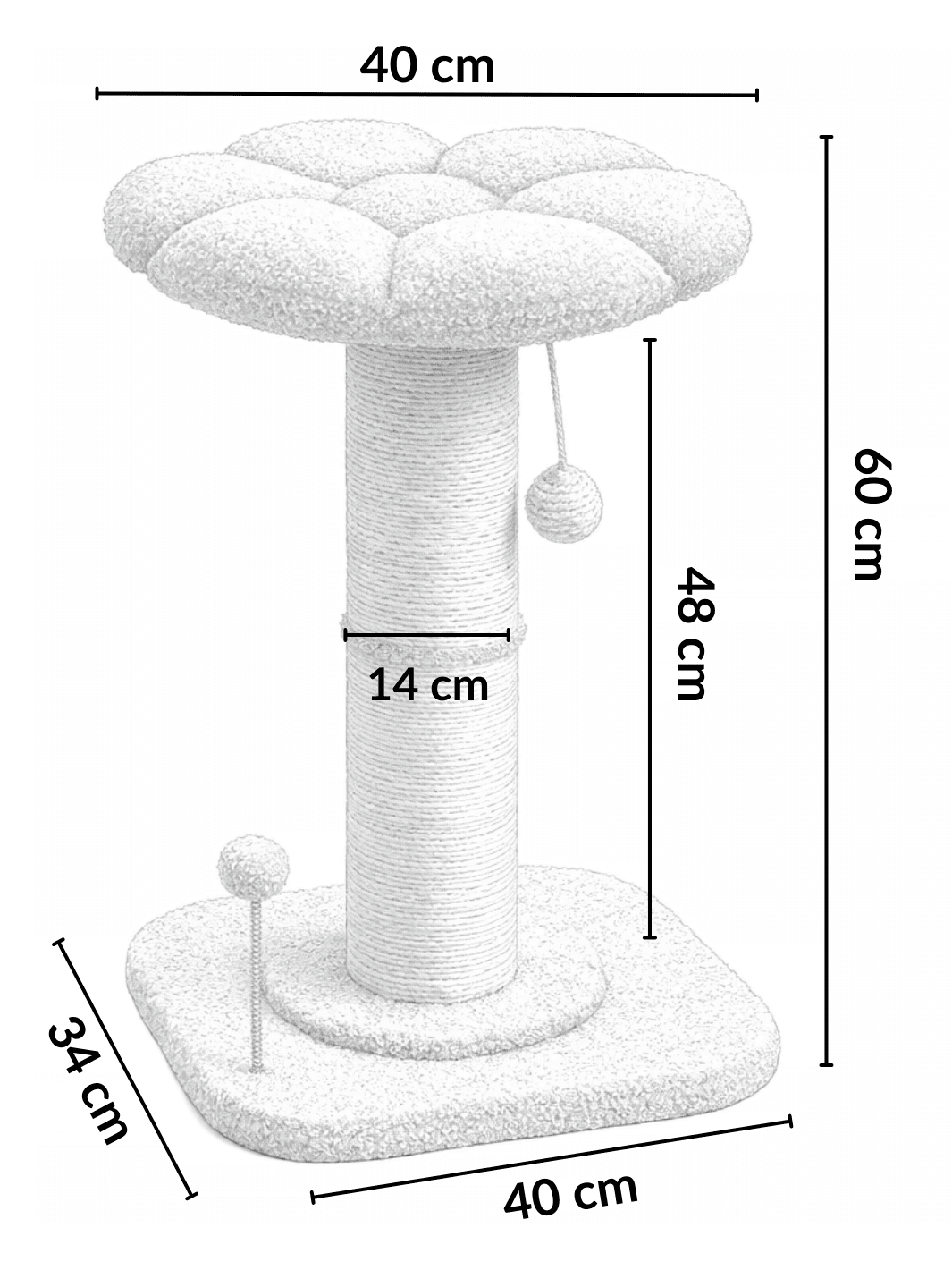 Griffoir_fleur_pour_chat_avec_poteaux_doubles_en_sisal_Dimensions