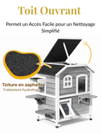 Maison Arbre à Chat Bois 2 Niveaux avec Toit Ouvrant  Caractéristique 4