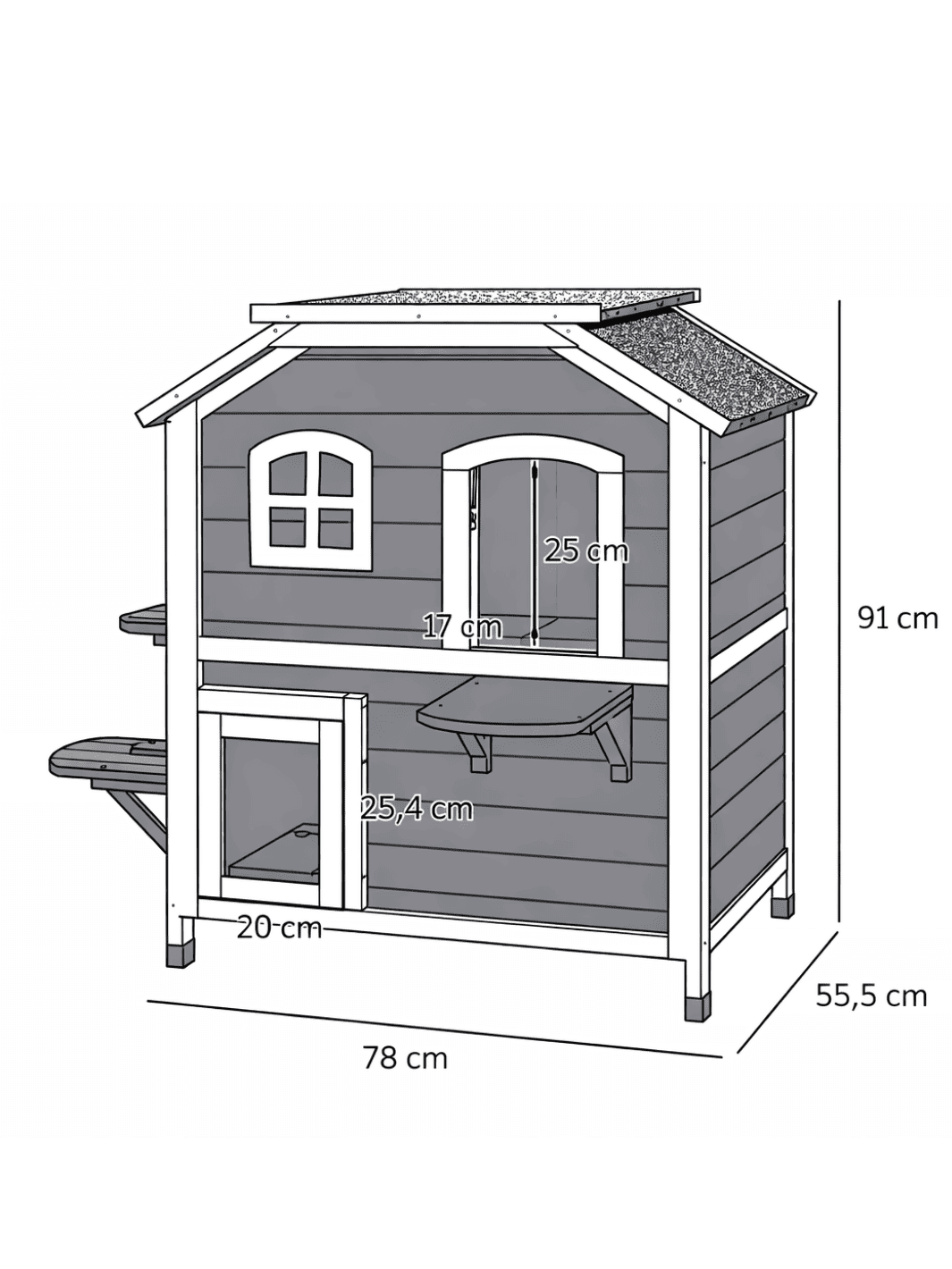 Maison_Arbre_a_Chat_Bois_2_Niveaux_avec_Toit_Ouvrant_Dimenions