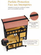 Maison Arbre à Chat Extérieur en Bois 116 cm | Sylvéria