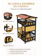 Maison Arbre à Chat Extérieur en Bois 116 cm | Sylvéria