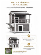 Maison Chat Extérieur Bois Cèdre avec Balcon et Toit Ouvrant - Cédralys - caractéristique 4