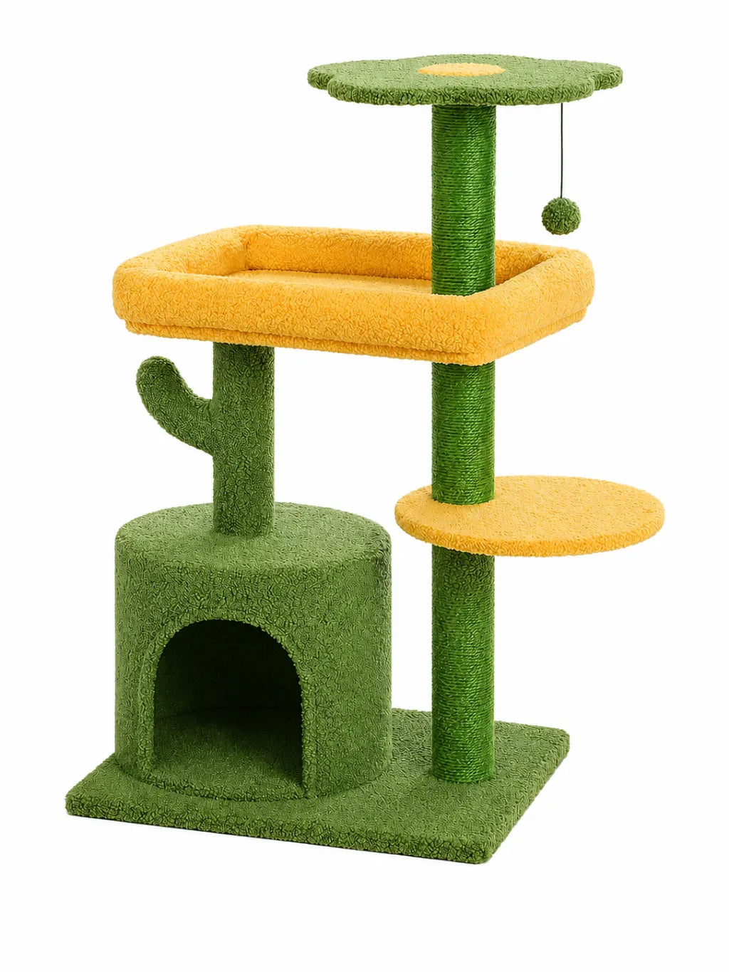 Petit Arbre a Chat Cactus Vert avec Niche-Cactelia