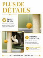 Petit Arbre a Chat Multicolore 52 cm avec Sisal-caracteristique3