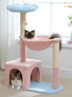 Petit Arbre à Chat Pas Cher Rose et Bleu | Élysèa