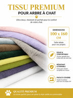 Tissu peluche 8mm pour arbre à chat 10x160cm