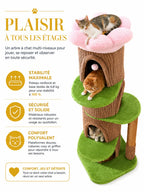 Très Grand Arbre à Chat Marron 174 cm avec Condos  caracteristique2