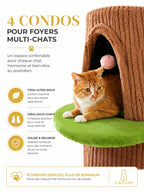 Très Grand Arbre à Chat Marron 174 cm avec Condos  caracteristique5
