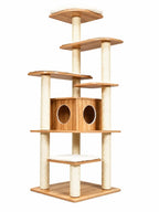 Arbre à chat bois design 176 cm Lignoria vue complète