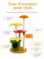 Panier suspendu de l’arbre à chat burger Burgella pour un couchage doux et enveloppant