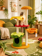 Arbre à chat burger Burgella en intérieur pour créer un coin jeu et repos au chat