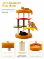 Couchage rembourré de l’arbre à chat burger Burgino pour un repos confortable