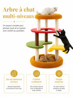 Plateformes de saut de l’arbre à chat burger Burgino pour grimper et observer